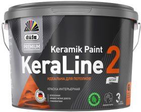 Краска для Потолков Dufa Premium KeraLine 2 Keramik Paint 9л Глубокоматовая / Дюфа Премиум Кералайн 2 Керамик Пейнт*.