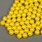 фото Бусины под жемчуг (пластик) Ярко-желтый 10 мм (SBT-Perl.08)