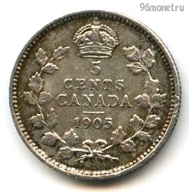 Канада 5 центов 1905
