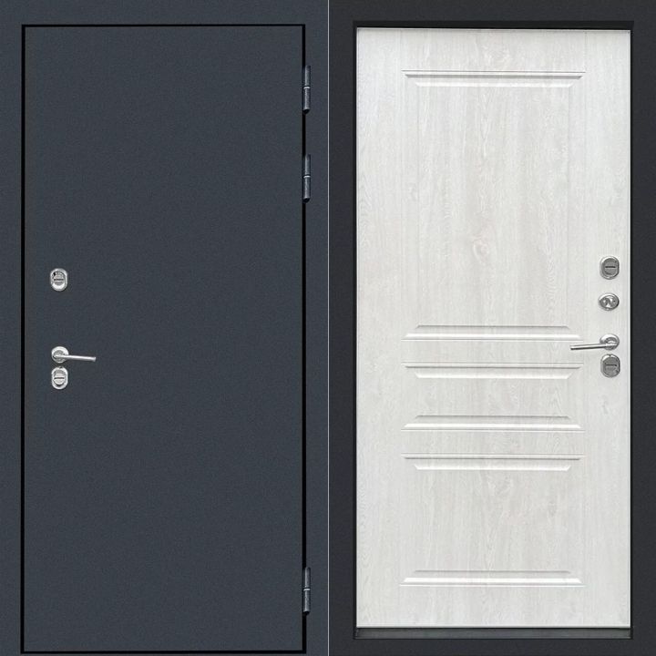 Дверь Ратибор Терма 3К Сосна белая с терморазрывом металлическая