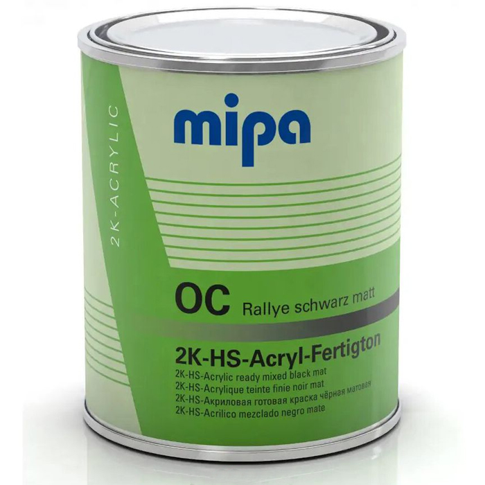 Mipa 2K-HS-Acryl-Fertigtone OC super black Краска акриловая супер чёрная, объем 1л.