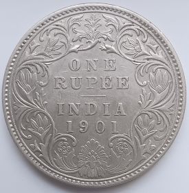 Королева Виктория  1 рупия Индия - Британская 1901
