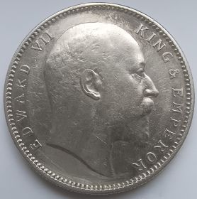 Король Эдуард VII 1 рупия Индия - Британская 1906