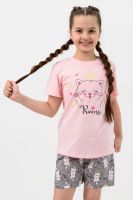 Пижама Малявка детская короткий рукав с шортами [розовый]