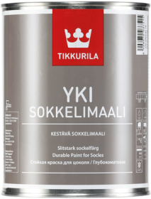 Краска Фасадная Tikkurila Yki 0.9л для Цоколя Щелочностойкая / Тиккурила Юки.
