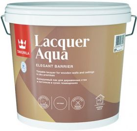 Защитный Лак Tikkurila Euro Lacquer Aqua 2.7л Акриловый, Интерьерный Матовый, Полуглянцевый для Внутренних Работ / Тиккурила Лакер Аква.