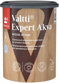 Декоративно-Защитная Лазурь Tikkurila Valtti Expert Akva 0.9л для Наружных Работ без Запаха / Тиккурила Валтти Эксперт Аква.