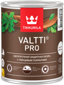 Лазурь Сверхпрочная Tikkurila Valtti Pro 0.9л с Глянцевым Покрытием для Древесины / Тиккурила Валтти Про.