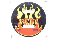 Наклейка спидометра флюоресцентная "Пламя"