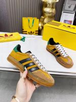 Кроссовки Adidas Gucci Gazellle рыжие