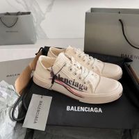 Текстильные кеды Balenciaga PARIS бежевые