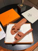 Шлепанцы HERMES Premium коричневые