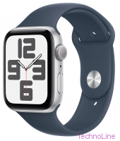 Apple Watch Series SE Gen 2 2023 40 мм Aluminium Case GPS, Silver/Storm Blue Sport Band S/M