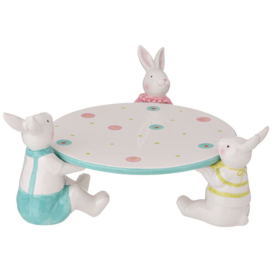 Блюдо для торта коллекция "Bright rabbits" 22.5х22х12 см