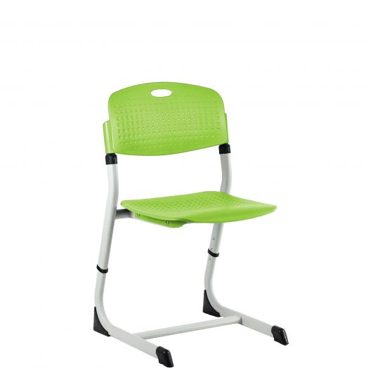 Стул ученический «Оптима» со спинкой и сиденьем из пластика (Зелёный)