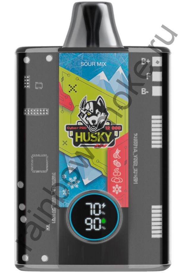 Электронная сигарета Husky Cyber Pro 12000 - Sour Mix (Фруктовый Скиттлз Лёд)