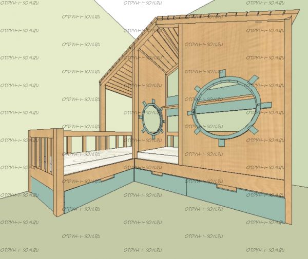 Детские двухъярусные кровати из ЛДСП