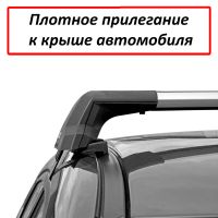 Багажник на крышу Тойота Рактис 2 (Toyota Ractis, 2010-2016), Lux City, серебристые дуги