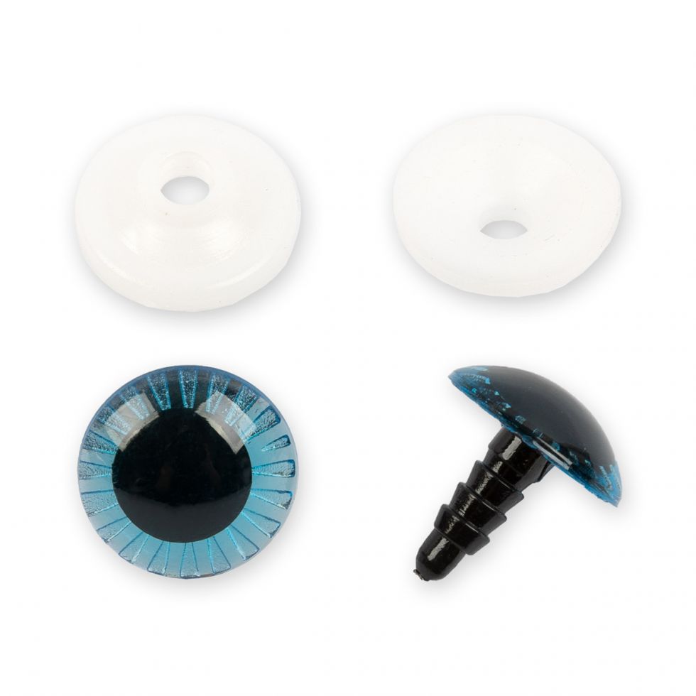 Глазки для игрушек HobbyBe пластик с фиксатором "С лучиками" 18 мм 1 пара Разные цвета (PGSL-18)