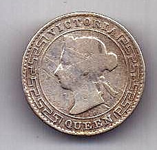 10 центов 1893 Цейлон .Великобритания
