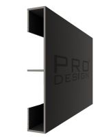 Вставка из алюминия Pro Design 80 мм чёрная