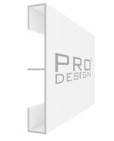 Вставка из алюминия Pro Design 80 мм белый муар