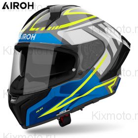 Шлем Airoh Matryx Rider, Черно-сине-желтый