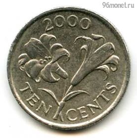 Бермудские острова 10 центов 2000