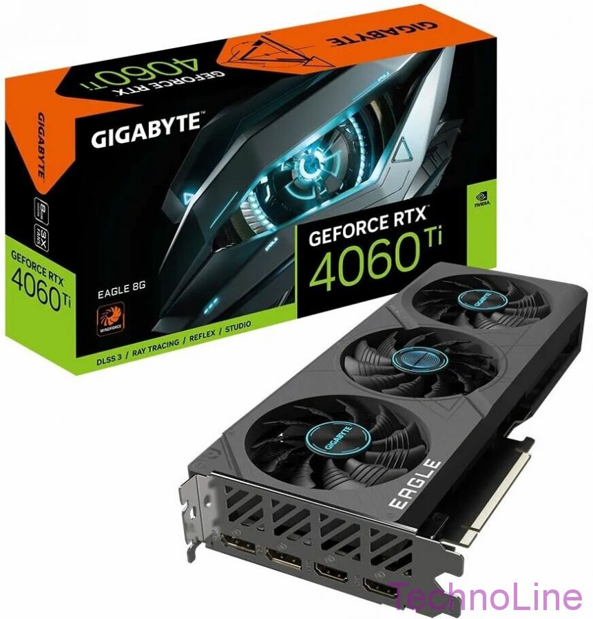 Видеокарта GeForce RTX 4060Ti 8Gb Gigabyte GV-N406TEAGLE OC-8GD