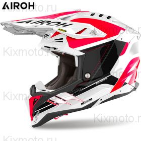 Шлем Airoh Aviator 3 Saber, Бело-красный