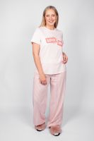 Пижама женская футболка+брюки 0933 [розовая полоска]