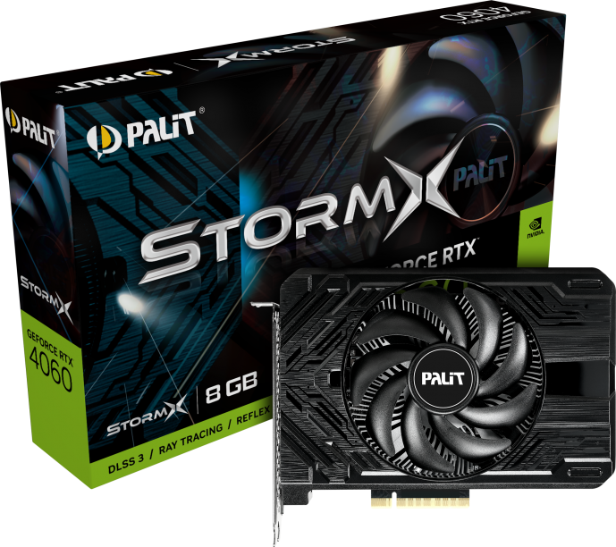 Видеокарта GeForce RTX 4060 8Gb Palit StormX NE64060019P1-1070F