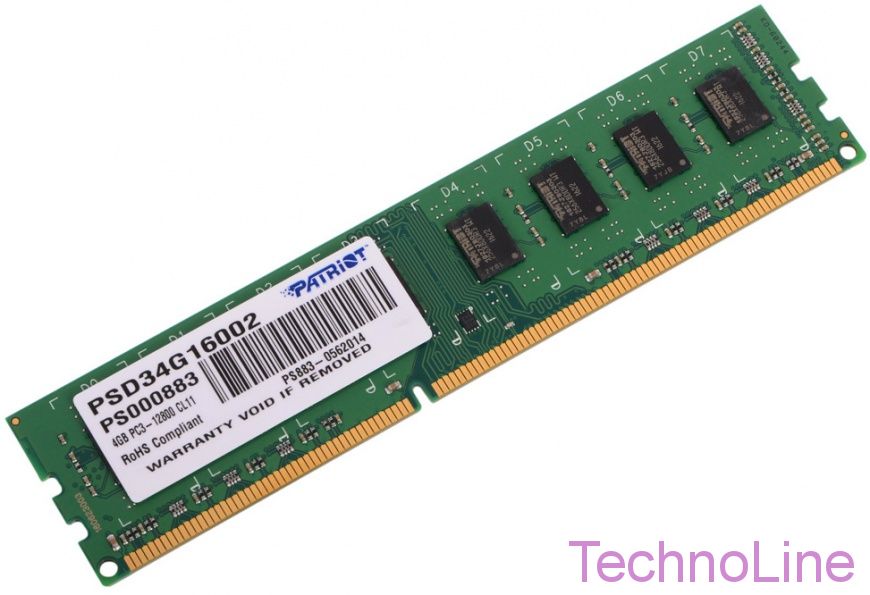 Модуль памяти DDR3 4Gb Patriot 1600 PSD34G16002
