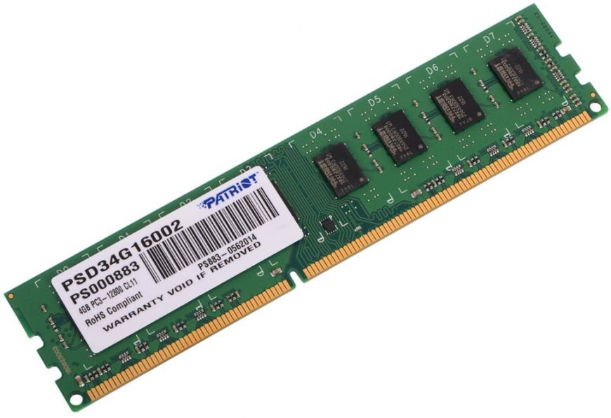 Модуль памяти DDR3 4Gb Patriot 1600 PSD34G16002