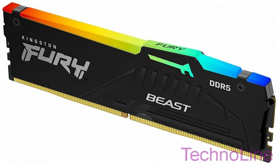 Модуль памяти DDR5 16Gb Kingston 6000 Fury Beast RGB KF560C36BBEA-16