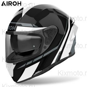 Шлем Airoh Spark 2 Spinner, Бело-черно-серый