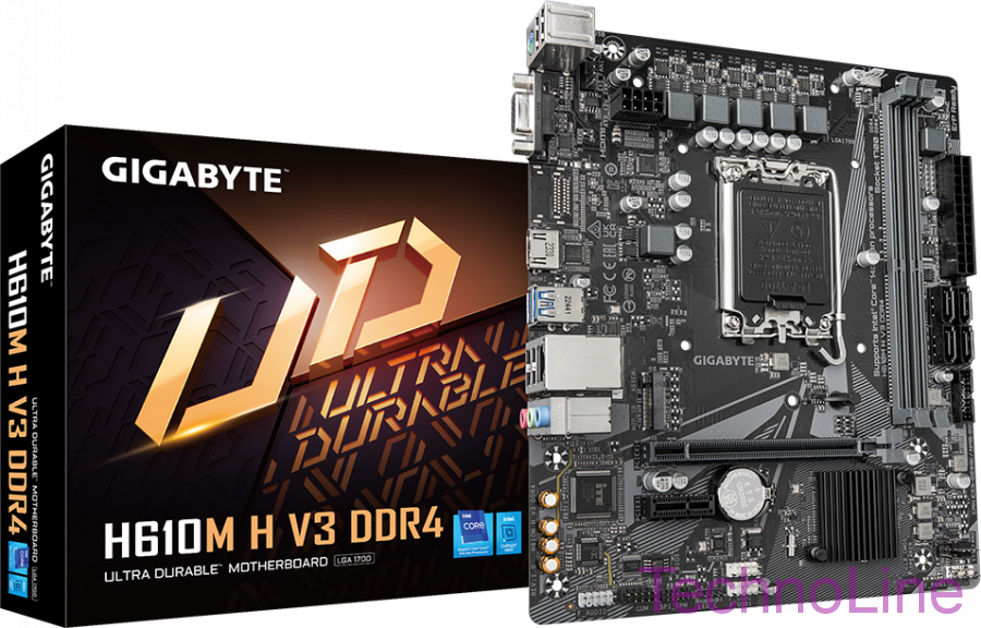 Материнская плата 1700 Gigabyte H610M H V3 DDR4