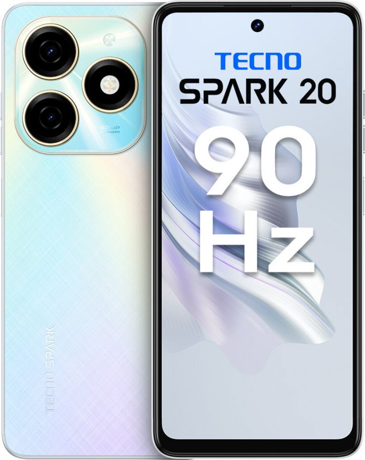 Смартфон TECNO Spark 20 8/256 ГБ, Dual nano SIM, Cyber White