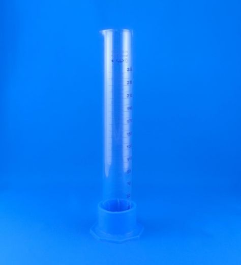 Цилиндр мерный, 3-250-2, 250 мл, с пластиковым основанием, с носиком