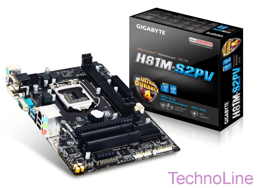 Материнская плата 1150 Gigabyte GA-H81M-S2PV