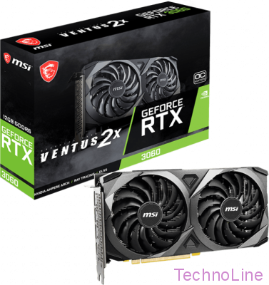 Видеокарта GeForce RTX 3060 12Gb MSI Ventus 2X 12G OC LHR