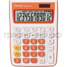 Калькулятор Rebell SDC-912OR BX белый/оранжевый 12р.