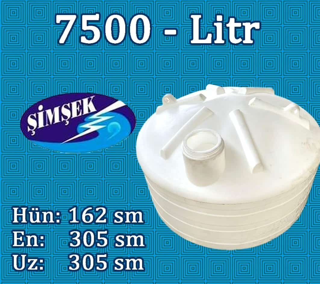 Su bakı 7500 litr Şimşek - 7,5 tonluq su çəni h=162