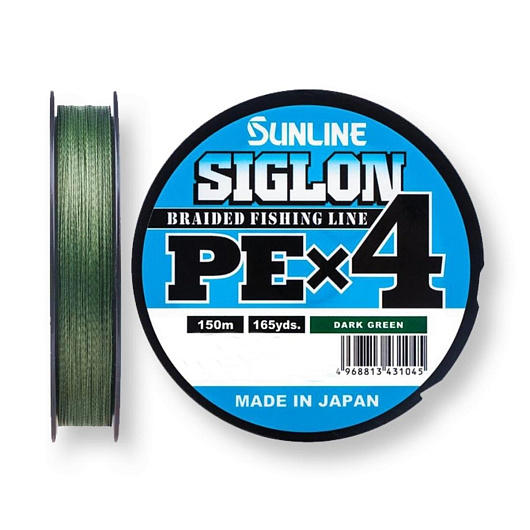 Шнур Sunline "SIGLON PE4" #0.6/10LB, Dark Green