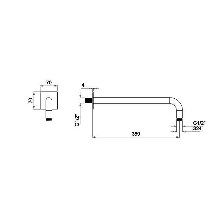 Кронштейн ALMAR Round Arm E021112 схема 2