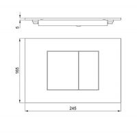 Кнопка для инсталляции унитаза ALMAR Plate E330001 схема 3