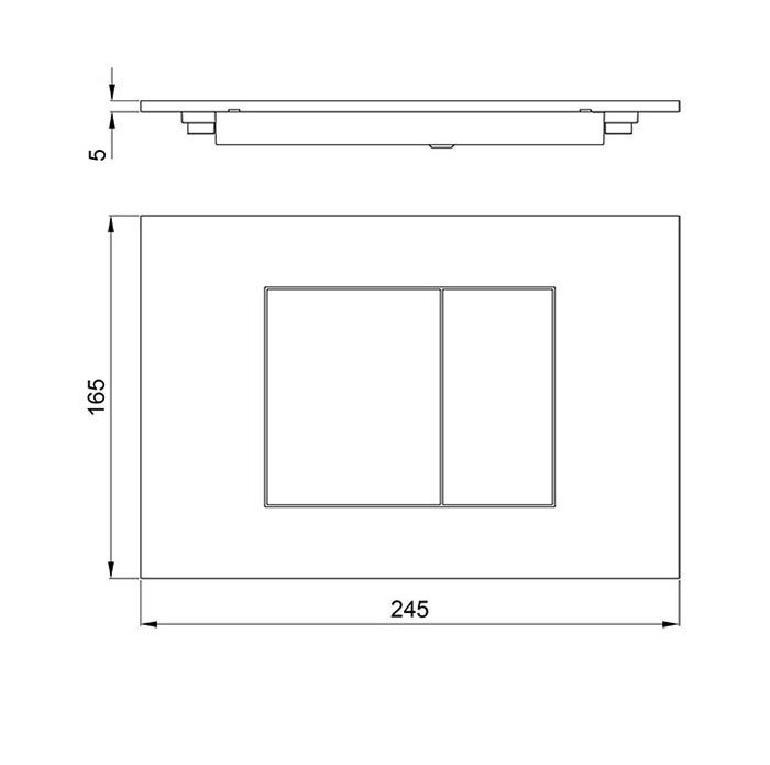 Кнопка для инсталляции унитаза ALMAR Plate E330001 схема 3