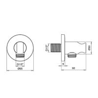 Подключение для душевого шланга ALMAR ROUND E095008.CR схема 2