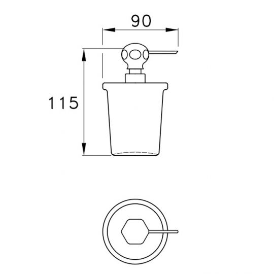 Дозатор для мыла керамический D020 настольный Stella Italica схема 2