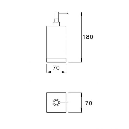 Дозатор для мыла керамический подвесной 1012/D020 Stella Bamboo Quadro схема 2